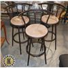 Image 1 : 3 BAR STOOLS WITH BACK