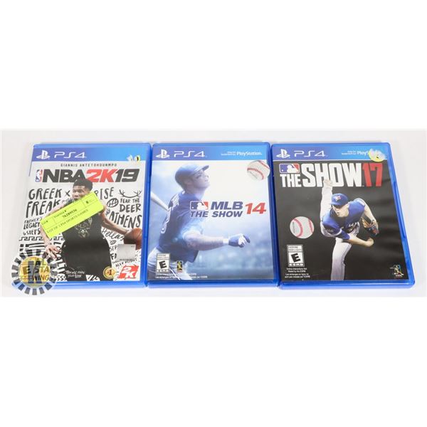LOT OF 3 PS4 SPORTS GAMES