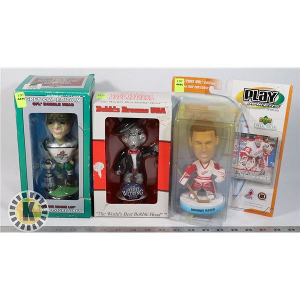 BUNDLE OF 3 COLLECTIBLE BOBBLE HEADS