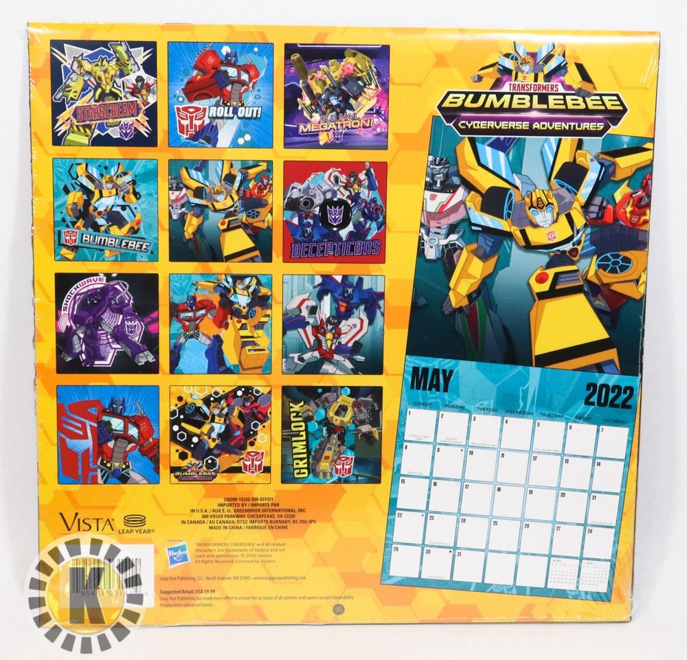Transformers Calender2022 NEW 16 MONTH TRANSFORMERS 2022 WALL CALENDAR