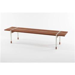 Mid Century Modern - Teak and aluminum bench