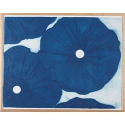 Donald Sultan - "Four Blue Flowers May 19 199