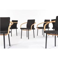 Ettore Sottsass - Set of 6 "Mandarin" armchai