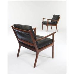 Ole Wanscher - Pair of armchairs with loose c