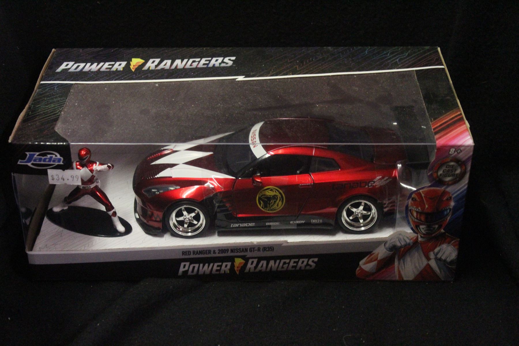 Power Rangers Red Ranger 2009 Nissan GT-R (R35) Die Cast Car Jada Toys