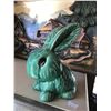 Image 5 : Ceramic bunny, resin outdoor lamb & girl statue, wood 3D landscape Chalet picture