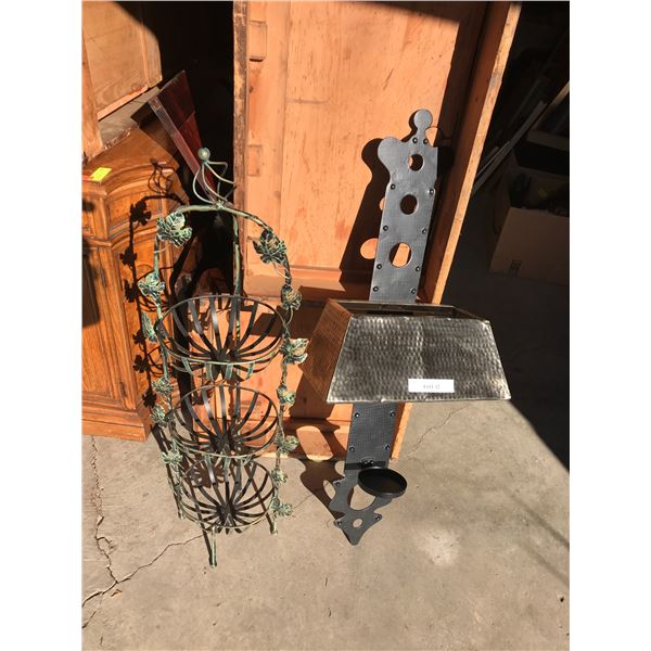 Metal bowl holder (3 tier), metal wall decor/hanging