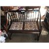 Image 1 : Vintage love seat (wooden frame, upholstered seat)