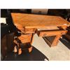 Image 4 : Vintage office wood desk with rolling chair