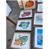 Image 3 : Hummel prints (x2, framed), Meredith Evans prints (x6, framed), Cross stitch images (x4, framed)