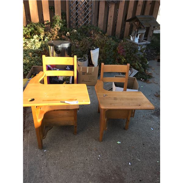 Vintage children's school desks (x2)