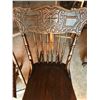 Image 2 : Asst wood folding chairs (x3), wooden rocking chair (ornate, carved)