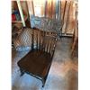 Image 5 : Asst wood folding chairs (x3), wooden rocking chair (ornate, carved)