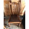 Image 6 : Wood coat rack (standing),blue upholstered rocking chair (minor damage)