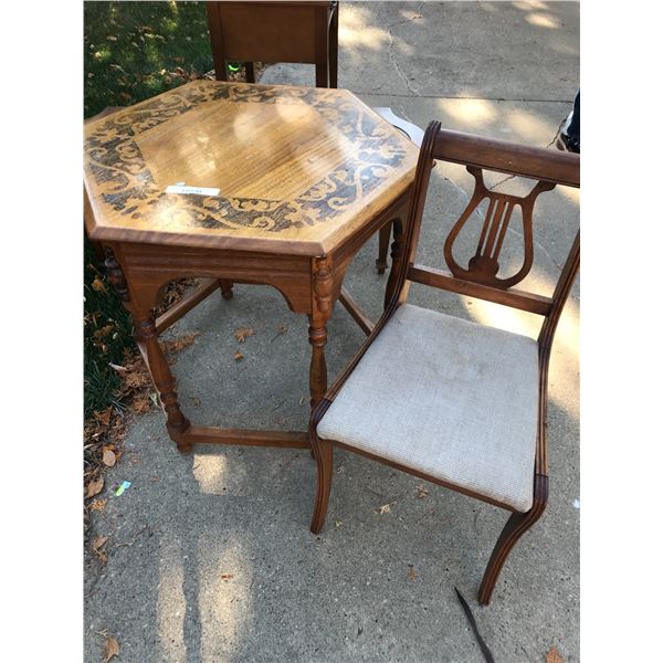 6-side (hexagonal) wood table