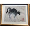 Image 3 : Shrimpton '78 good drawings, signed cat painting, Isabelle Levesque horse drawing, Stretched canvas 