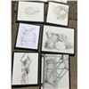 Image 2 : 9 Artistic Pencil drawings (unframed)