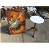 Image 1 : Marble top table and ballerina textured painting