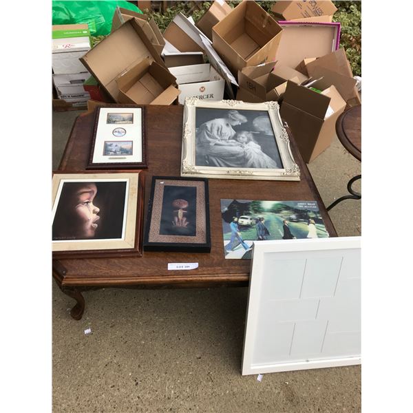 Thomas Kinkaide "A Holiday Celebration", Margrit Smith balsa pine (?), African art, white photo fram