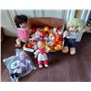 Image 1 : Asst dolls - Cabbage Patch, Campbell Soup, Miss Piggy, porcelain doll with joints. Stress balls.
