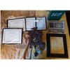 Image 1 : Cuckoo clock (Schmechenbecher), blank award certificates (x4) (plastic frames), Faith frame with sta