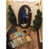 Image 1 : 2 Topiary trees, oval mirror, marbles, various Little Golden Books, jug and container