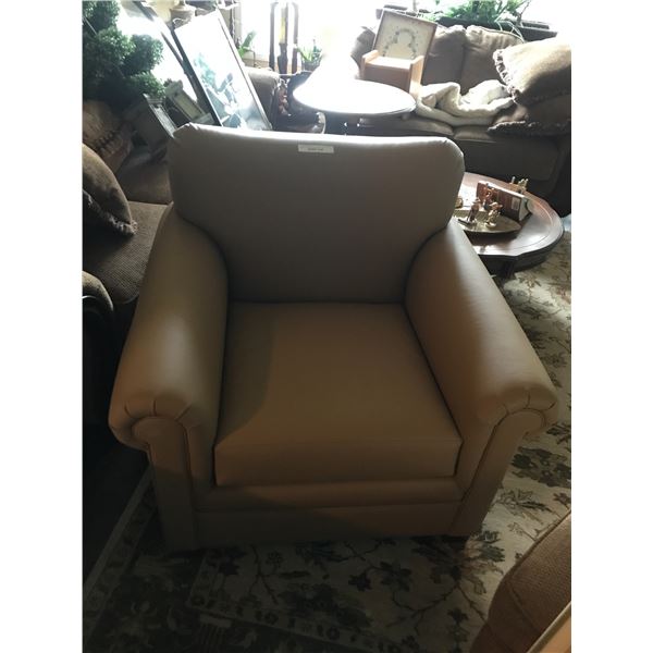 Large faux leather side chair (new)