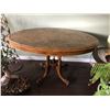 Image 1 : Ornate oval burr walnut  table