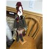 Image 3 : Wood high chair, horn of plenty ornament, plush female ornament, wood cat, art easel