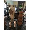 Image 3 : Wood butter churn, Italian pitcher, large floral vase, 2 marble candle holders