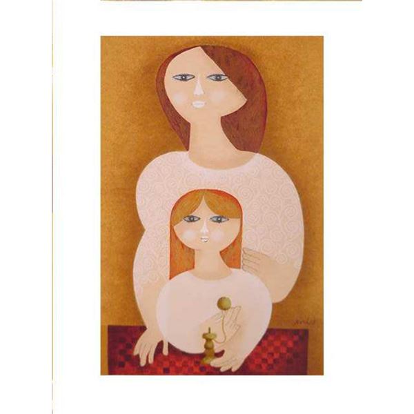 Samy Briss- Original Serigraph "Les Yeux Bleus"