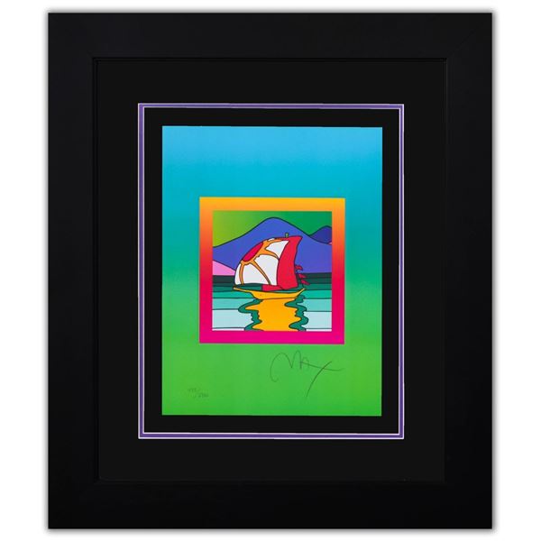 Peter Max- Original Lithograph "Sailboat East on Blends"