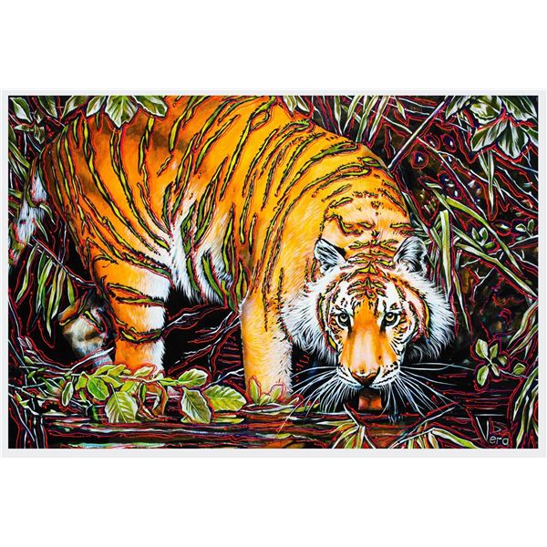 Vera V. Goncharenko- Original Oil on Canvas "Night Out"