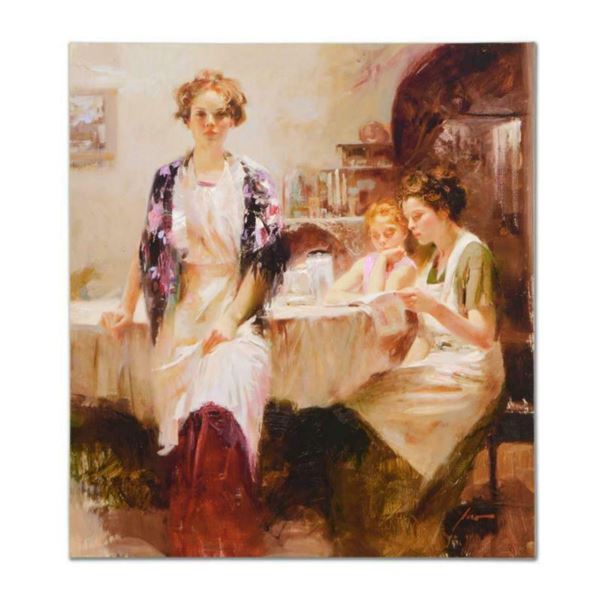 Pino (1939-2010), "Distant Thoughts" Artist Embellished Limited Edition on Canvas (36" x 40"), AP Nu