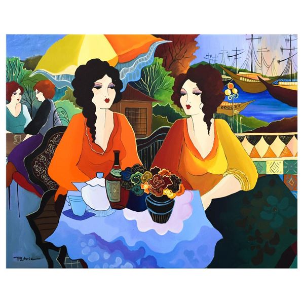 Patricia Govezensky- Original Acrylic on Canvas "Port Cafe"