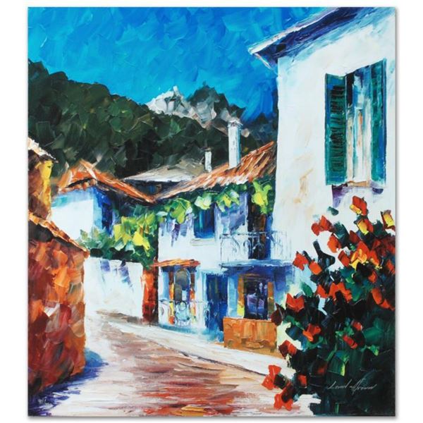 Leonid Afremov (1955-2019) "The Villa" Limited Edition Giclee on Canvas, Numbered and Signed. This p