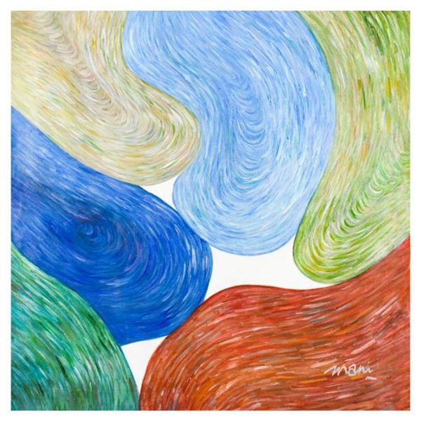 Mani, Original Oil Painting (48" x 48") on Canvas, Hand Signed with Letter of Authenticity.