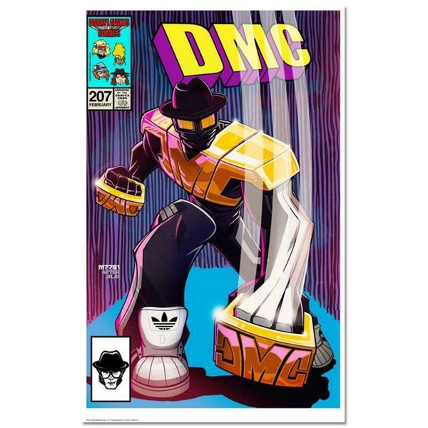 "Crash Through Walls" is a Numbered Chromatic Pigment Ink Limited Edition, Hand Signed by Darryl "DM