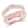 Image 1 : Round Diamond Wrap Ring Guard Enhancer 1/2 Cttw 14KT Rose Gold