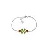 Image 1 : Genuine 3.15 ctw Peridot & Citrine Bracelet 14KT White Gold - REF-56A4K