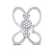 Image 2 : Round Diamond Negative Space Cluster Ring 7/8 Cttw 14KT White Gold