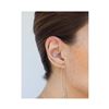 Image 2 : Round Diamond Twist Dangle Threader Earrings 1/10 Cttw 10KT White Gold