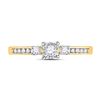 Image 2 : Round Diamond 3-stone Promise Ring 1/6 Cttw 10KT Yellow Gold