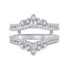 Image 2 : Round Diamond Wedding Wrap Ring Guard Enhancer 5/8 Cttw 14KT White Gold