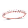 Image 1 : Round Diamond Stackable Band Ring 1/8 Cttw 10KT Rose Gold