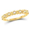 Image 1 : Round Diamond Stackable Band Ring 1/10 Cttw 10KT Yellow Gold