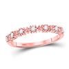 Image 1 : Round Diamond Stackable Band Ring 1/6 Cttw 10KT Rose Gold