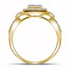 Image 2 : Square 3-Piece Bridal Wedding Ring Band Set 1/3 Cttw 10KT Yellow Gold