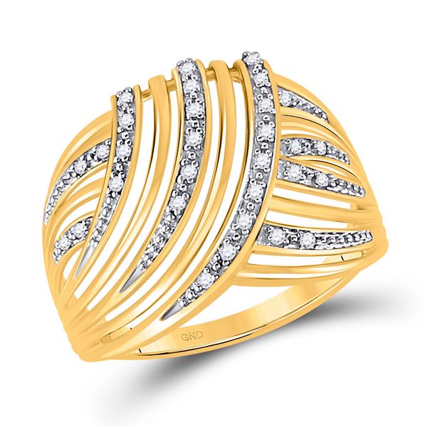 Round Diamond Fashion Ring 1/10 Cttw 10KT Yellow Gold