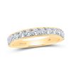 Image 1 : Round Diamond Wedding Single Row Band 1/2 Cttw 14KT Yellow Gold